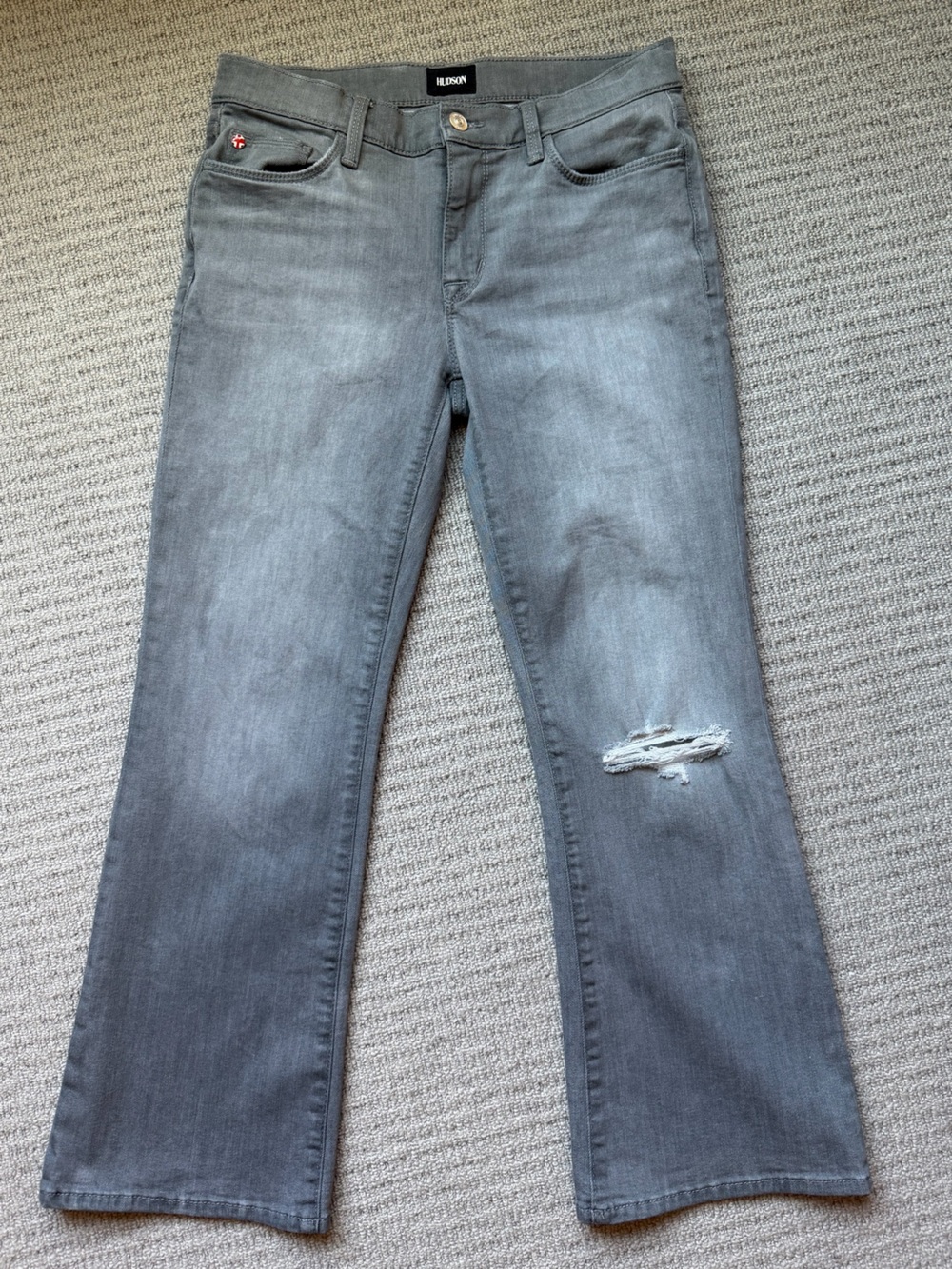 Hudson Natalie Slim Boyfriend Jeans- Grey